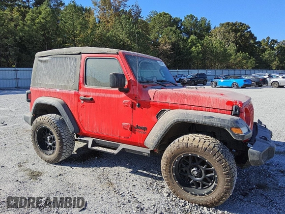 2021 Jeep Wrangler Sport with VIN 1C4GJXAN5MW737597, listed as a Copart auction lot 75238154 with 24,293 mi miles and Clean Title. Bid and sale history available at DreamBid. Image 4.