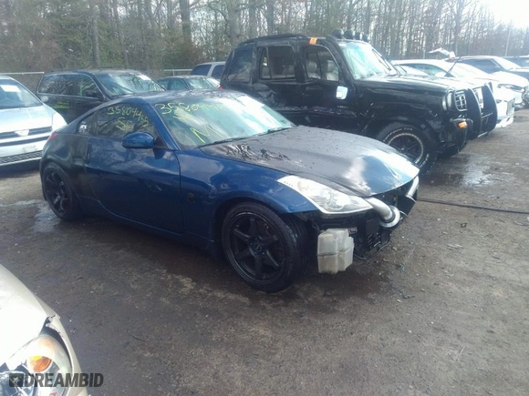2007 Nissan 350Z Enthusiast with VIN JN1BZ34D17M500350, listed as a IAAI auction lot 35804485 with NaN miles. Bid and sale history available at carsss.com. Image 1.