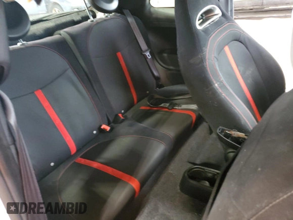 2015 FIAT 500 Abarth with VIN 3C3CFFFHXFT601900, listed as a Copart auction lot 62827495 with 21,274 mi miles and Salvage title. Bid and sale history available at DreamBid. Image 10.