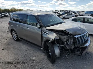2012 Infiniti QX56 7-passenger with VIN JN8AZ2NE1C9021390, listed as a Copart auction lot 76475574 with 159,671 mi miles and Salvage Title. Bid and sale history available at carsss.com. Image 4.