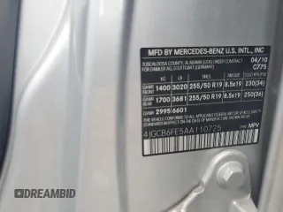 2010 Mercedes-Benz R 350 with VIN 4JGCB6FE5AA110725, listed as a Copart auction lot 81598564 with Not Provided miles and Salvage Title. Bid and sale history available at DreamBid. Image 14.