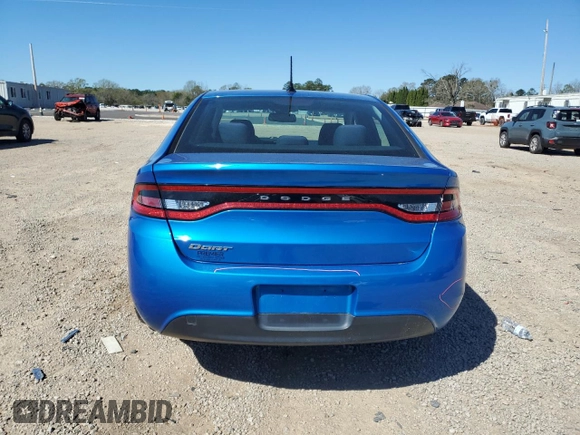 2016 Dodge Dart SE with VIN 1C3CDFAA6GD656805, listed as a Copart auction lot 50015595 with 99,142 mi miles and Salvage Title. Bid and sale history available at carsss.com. Image 6.