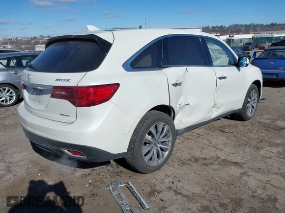 2014 Acura MDX Tech Pkg with VIN 5FRYD4H45EB046128, listed as a IAAI auction lot 41630908 with 116,268 mi miles. Bid and sale history available at carsss.com. Image 4.
