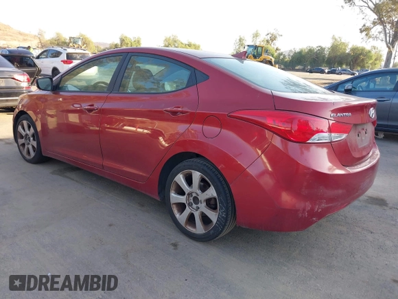2012 Hyundai Elantra Limited with VIN KMHDH4AE2CU193594, listed as a IAAI auction lot 41556903 with 300,212 mi miles. Bid and sale history available at carsss.com. Image 3.