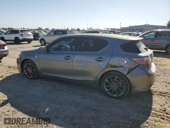 2013 Lexus CT 200h with VIN JTHKD5BH7D2165971, listed as a Copart auction lot 62601165 with 96,848 mi miles and Salvage title. Bid and sale history available at DreamBid. Image 2.