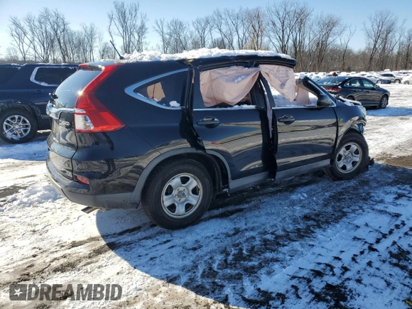 2016 Honda CR-V LX with VIN 2HKRM4H35GH600835, listed as a Copart auction lot 43611005 with Not Provided miles and Non Repairable. Bid and sale history available at DreamBid. Image 3.