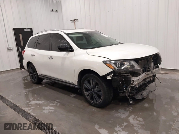 2017 Nissan Pathfinder SV with VIN 5N1DR2MN2HC658577, listed as a IAAI auction lot 41477472 with 40,231 mi miles and . Bid and sale history available at DreamBid. Image 1.