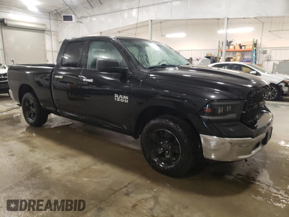 2018 Ram 1500 Big Horn with VIN 1C6RR7GG9JS307284, listed as a Copart auction lot 52587435 with 104,823 mi miles and Salvage title. Bid and sale history available at DreamBid. Image 4.