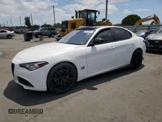 2018 Alfa Romeo Giulia with VIN ZARFAEBN8J7582862, listed as a Copart auction lot 54225565 with Not provided miles and Salvage title. Bid and sale history available at DreamBid. Image 1.