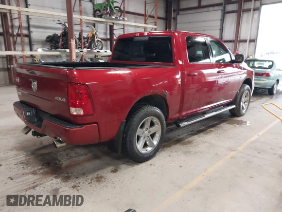 2012 Ram 1500 Sport with VIN 1C6RD7MT5CS130137, listed as a IAAI auction lot 42076238 with 269,336 mi miles. Bid and sale history available at carsss.com. Image 4.