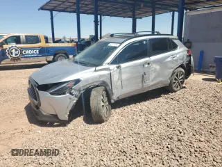 2023 Toyota Corolla Cross XLE with VIN 7MUDAAAG2PV050945, listed as a Copart auction lot 62237465 with 33,036 mi miles and Salvage title. Bid and sale history available at DreamBid. Image 1.