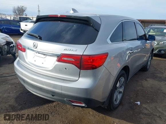 2016 Acura MDX with VIN 5FRYD3H25GB003842, listed as a IAAI auction lot 41337119 with 90,861 mi miles. Bid and sale history available at carsss.com. Image 4.