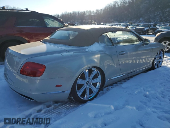 2013 Bentley Continental GT with VIN SCBGR3ZA5DC080940, listed as a Copart auction lot 42397535 with 8,082 mi miles and Salvage Title. Bid and sale history available at DreamBid. Image 3.