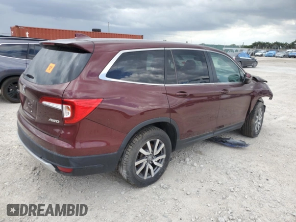 2021 Honda Pilot EX-L with VIN 5FNYF6H55MB061209, listed as a Copart auction lot 51140375 with Not Provided miles and Salvage Title. Bid and sale history available at DreamBid. Image 3.