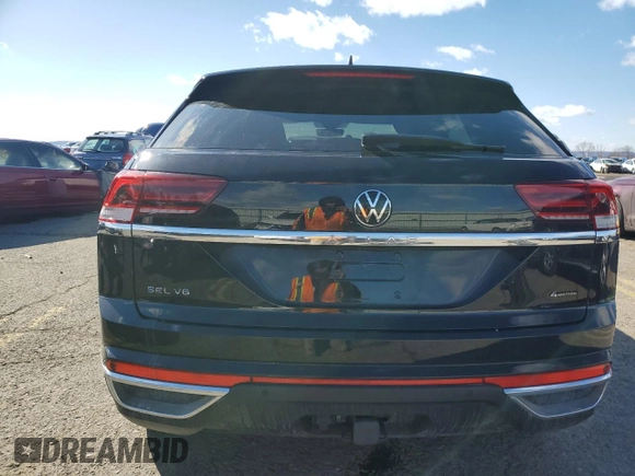 2023 Volkswagen Atlas SEL with VIN 1V2BE2CA8PC219239, listed as a Copart auction lot 45022555 with 22,770 mi miles and Salvage title. Bid and sale history available at DreamBid. Image 6.