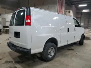 2023 Chevrolet Express Cargo with VIN 1GCWGAFP1P1109667, listed as a Copart auction lot 57017295 with Not provided miles and Salvage title. Bid and sale history available at DreamBid. Image 3.