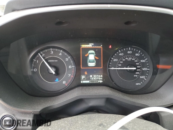 2019 Subaru Impreza Premium with VIN 4S3GKAD69K3605360, listed as a Copart auction lot 86604804 with 123,075 mi miles and Salvage title. Bid and sale history available at DreamBid. Image 9.