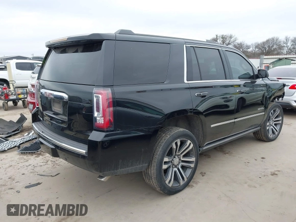 2018 GMC Yukon Denali with VIN 1GKS1CKJXJR300708, listed as a IAAI auction lot 41213592 with 110,789 mi miles. Bid and sale history available at carsss.com. Image 4.