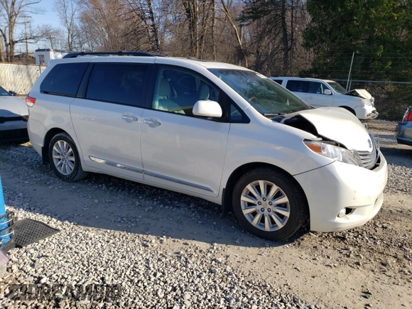 2011 Toyota Sienna XLE with VIN 5TDDK3DC5BS028703, listed as a Copart auction lot 49466845 with 108,800 mi miles and Salvage Title. Bid and sale history available at carsss.com. Image 4.