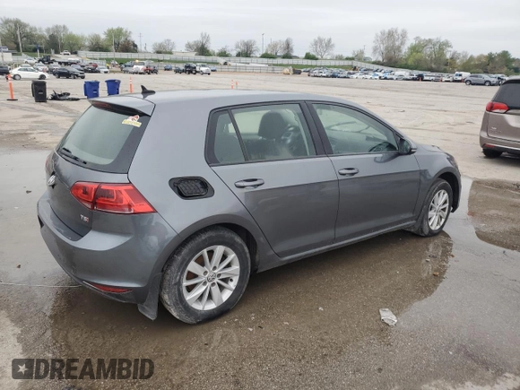 2016 Volkswagen Golf TSI SE z VIN 3VW217AU6GM043584, wystawiony jako Copart lot #51722765 z przebiegiem Nie podano mil oraz Czysty tytuł • Clean title. Historia ofert i sprzedaży dostępna na DreamBid. Obrazek 3.