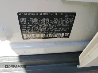 2024 Honda HR-V Sport with VIN 3CZRZ2H56RM708508, listed as a Copart auction lot 57341425 with 14,709 mi miles and Salvage title. Bid and sale history available at DreamBid. Image 12.
