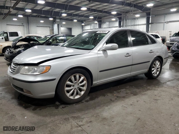 2008 Hyundai Azera Limited with VIN KMHFC46F68A290427, listed as a Copart auction lot 72629054 with 195,482 mi miles and Salvage Title. Bid and sale history available at carsss.com. Image 1.