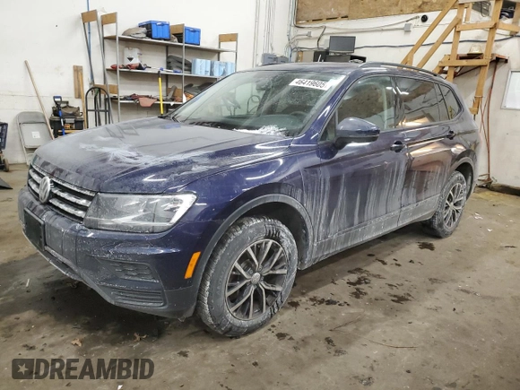2021 Volkswagen Tiguan S with VIN 3VV0B7AX3MM142099, listed as a Copart auction lot 46419605 with 36,386 mi miles and Salvage Title. Bid and sale history available at DreamBid. Image 1.