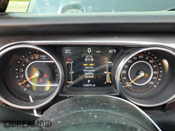 2020 Jeep Wrangler Unlimited Sport Altitude with VIN 1C4HJXDG2LW102854, listed as a Copart auction lot 60245695 with 134,575 mi miles and Non repairable. Bid and sale history available at DreamBid. Image 9.