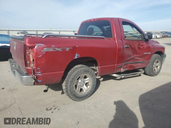 2008 Dodge 1500 ST with VIN 1D7HA16K88J178121, listed as a Copart auction lot 49437225 with 32,938 mi miles and Salvage Title. Bid and sale history available at DreamBid. Image 3.