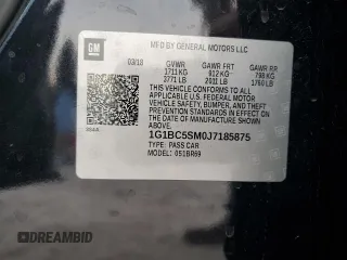 2018 Chevrolet Cruze LS with VIN 1G1BC5SM0J7185875, listed as a Copart auction lot 79693233 with 119,077 mi miles and Salvage Title. Bid and sale history available at DreamBid. Image 14.