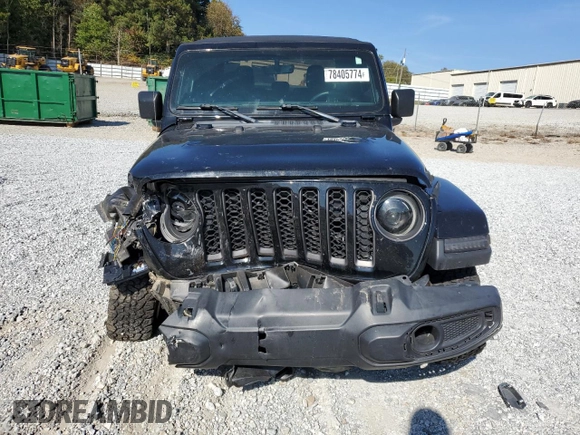 2021 Jeep Gladiator Sport S z VIN 1C6JJTAM0ML523650, wystawiony jako Copart lot #78405774 z przebiegiem 42 192 mil mil oraz Szkoda całkowita • Salvage title. Historia ofert i sprzedaży dostępna na DreamBid. Obrazek 5.