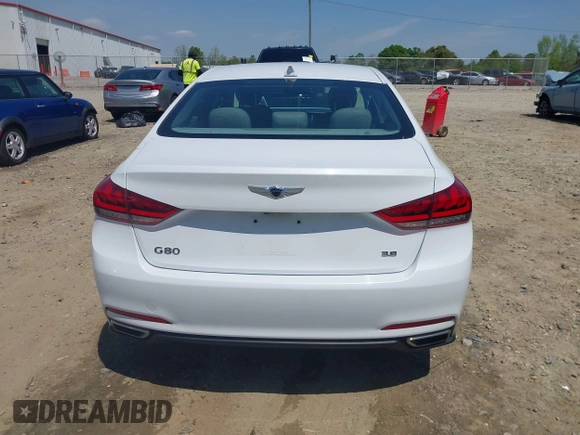 2017 Genesis G80 3.8L with VIN KMHGN4JE4HU169181, listed as a IAAI auction lot 41991011 with 78,470 mi miles. Bid and sale history available at carsss.com. Image 16.