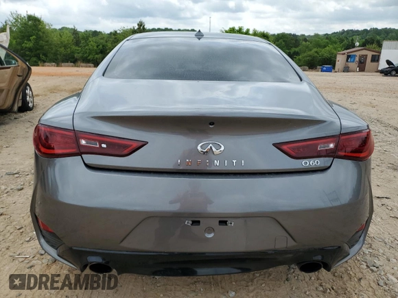 2018 Infiniti Q60 Luxe with VIN JN1CV7EK9JM200535, listed as a Copart auction lot 54583145 with 44,048 mi miles and Salvage Title. Bid and sale history available at carsss.com. Image 6.