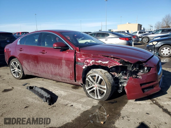2017 Jaguar XE 35t Premium with VIN SAJAJ4BV6HA972095, listed as a Copart auction lot 43234925 with 57,599 mi miles and Salvage Title. Bid and sale history available at carsss.com. Image 4.