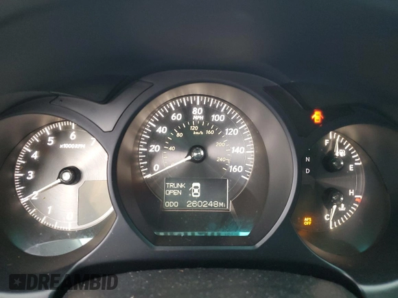 2009 Lexus GS 350 with VIN JTHBE96SX90044980, listed as a Copart auction lot 86056194 with 260,248 mi miles and Salvage Title. Bid and sale history available at carsss.com. Image 9.