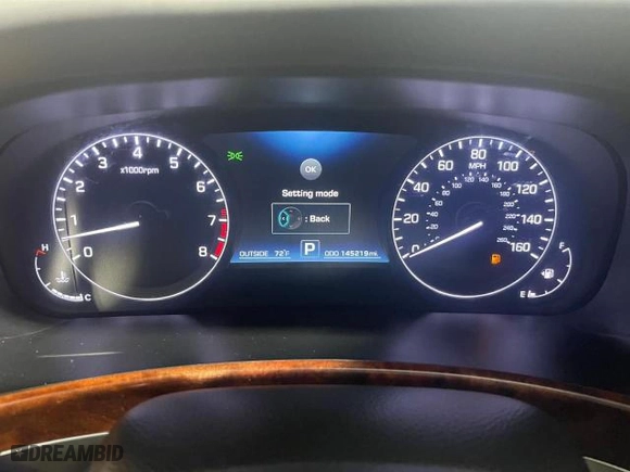 2014 Hyundai Equus Ultimate with VIN KMHGH4JH1EU084232, listed as a Copart auction lot 48601185 with NaN miles and Salvage Title. Bid and sale history available at carsss.com. Image 8.