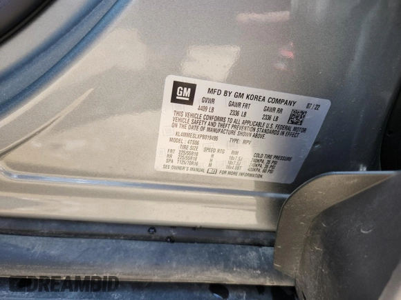 2023 Buick Encore GX Select с VIN KL4MMESLXPB019495, выставлен на аукционе Copart как лот 59627375 с пробегом 7 906 миль миль и Списание • Salvage title. История ставок и продаж доступна на DreamBid. Изображение 14.
