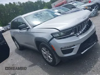 2023 Jeep Grand Cherokee Limited with VIN 1C4RJGBG1PC587289, listed as a IAAI auction lot 42496587 with 75,292 mi miles and . Bid and sale history available at DreamBid. Image 1.
