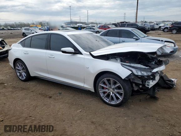 2020 Cadillac CT5 Sport with VIN 1G6DU5RK0L0122369, listed as a Copart auction lot 54588485 with 18,546 mi miles and Salvage title. Bid and sale history available at DreamBid. Image 4.