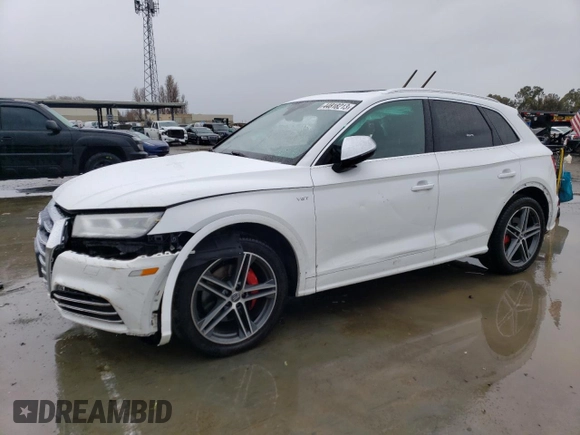 2018 Audi SQ5 Premium Plus with VIN WA1A4AFY9J2174211, listed as a Copart auction lot 44818213 with 48,868 mi miles. Bid and sale history available at carsss.com. Image 1.