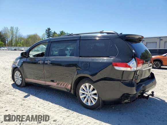 2013 Toyota Sienna XLE with VIN 5TDDK3DC4DS052588, listed as a Copart auction lot 54861335 with 122,966 mi miles and Clean title. Bid and sale history available at DreamBid. Image 2.