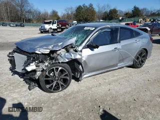 2021 Honda Civic Sedan Sport with VIN 2HGFC2F80MH547332, listed as a Copart auction lot 46419305 with 0 mi miles and Salvage Title. Bid and sale history available at carsss.com. Image 1.