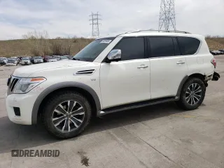 2017 Nissan Armada SV z VIN JN8AY2NC3H9504002, wystawiony jako Copart lot #54326965 z przebiegiem 86 469 mil mil oraz Szkoda całkowita • Salvage title. Historia ofert i sprzedaży dostępna na DreamBid. Obrazek 1.