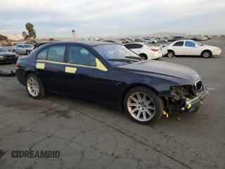 2006 BMW 7 Series 750i with VIN WBAHL83506DT05674, listed as a Copart auction lot 77176834 with 263,495 mi miles and Salvage title. Bid and sale history available at DreamBid. Image 4.