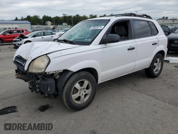 2006 Hyundai Tucson GL with VIN KM8JM12B26U351969, listed as a Copart auction lot 69653074 with 126,722 mi miles and Salvage Title. Bid and sale history available at carsss.com. Image 1.