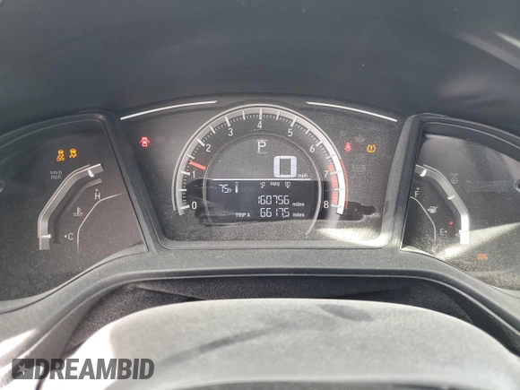 2017 Honda Civic LX with VIN 19XFC2F50HE229037, listed as a Copart auction lot 49122595 with 160,756 mi miles and Salvage Title. Bid and sale history available at DreamBid. Image 9.