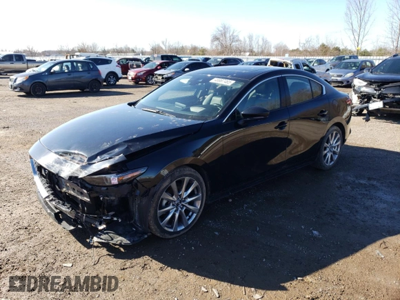 2021 Mazda 3 Premium with VIN 3MZBPADL1MM203008, listed as a Copart auction lot 48887465 with 66,192 mi miles and Salvage title. Bid and sale history available at DreamBid. Image 1.