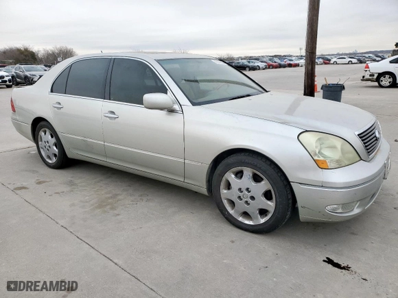 2002 Lexus LS 430 with VIN JTHBN30F120091703, listed as a Copart auction lot 46336525 with 0 mi miles and Salvage Title. Bid and sale history available at carsss.com. Image 4.