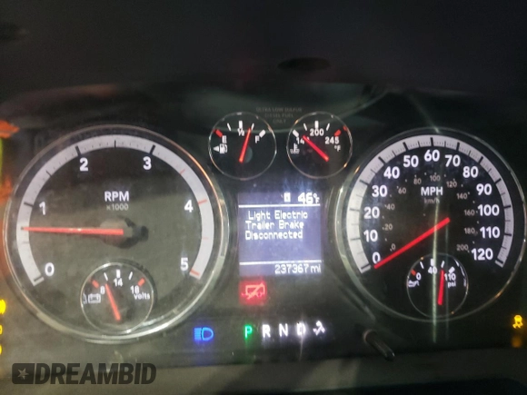 2012 Ram 2500 ST with VIN 3C6UD5CL8CG284753, listed as a Copart auction lot 52860495 with 237,367 mi miles and Salvage title. Bid and sale history available at DreamBid. Image 9.