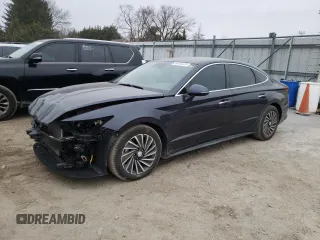 2020 Hyundai Sonata Hybrid Ultimate with VIN KMHL34JJ6LA015602, listed as a Copart auction lot 44443473 with 54,820 mi miles. Bid and sale history available at carsss.com. Image 1.